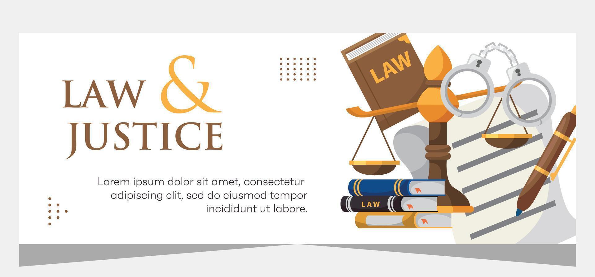 Law template banner design. Premium banner template vector