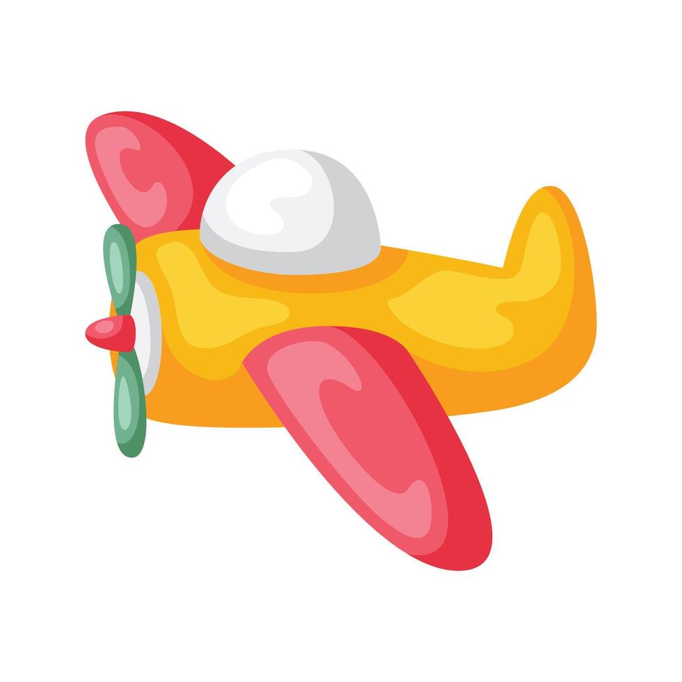 Aircraft in cartoon style. Vector design