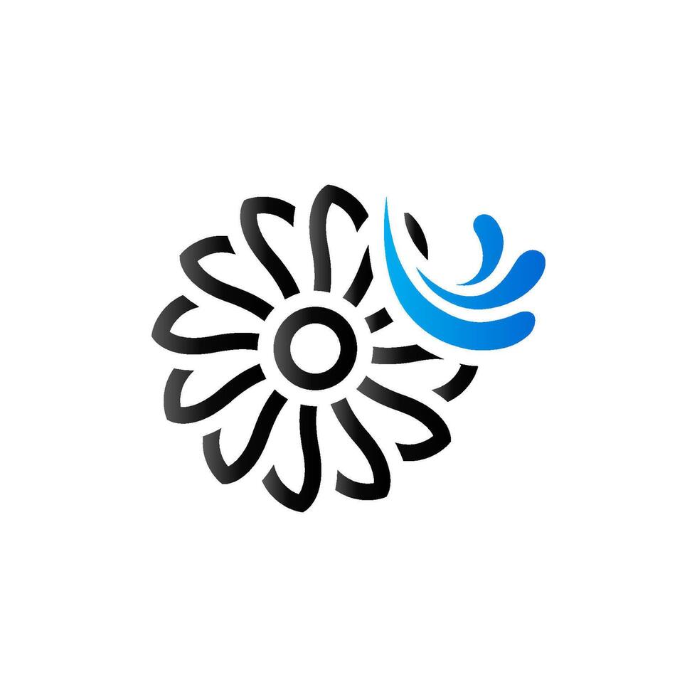 Water turbine icon in duo tone color. Energy renewable environment vector