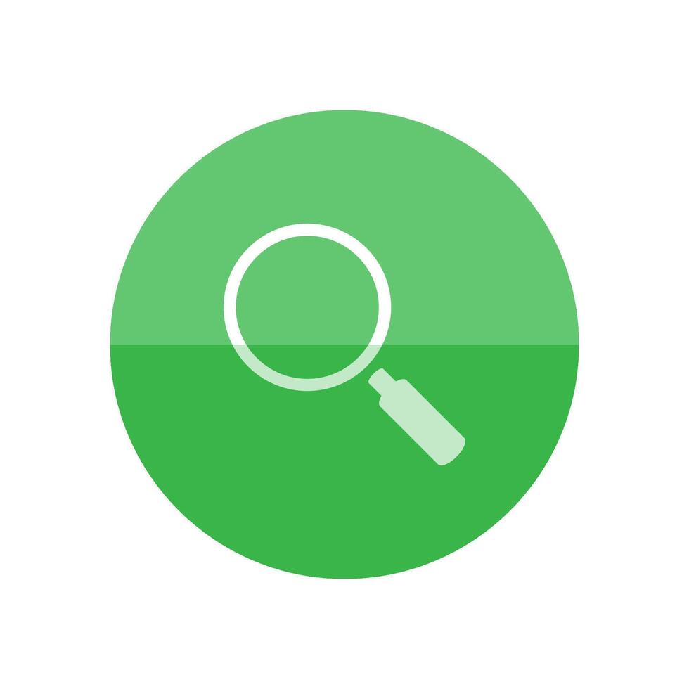 Magnifier icon in flat color circle style. Zoom explore find locate vector