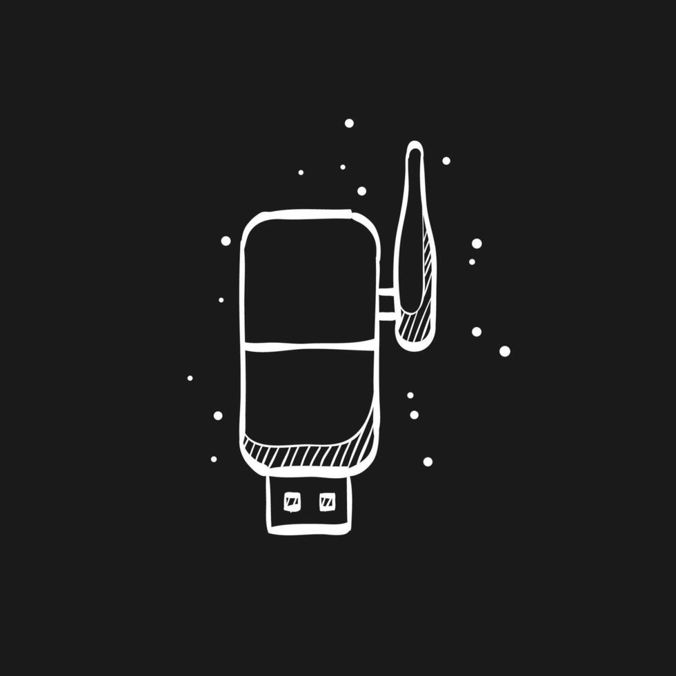 Wireless receiver doodle sketch illustration vector