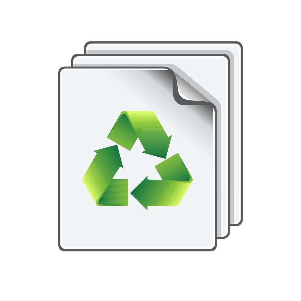 reciclar símbolo icono en color. ambiente Vamos verde vector