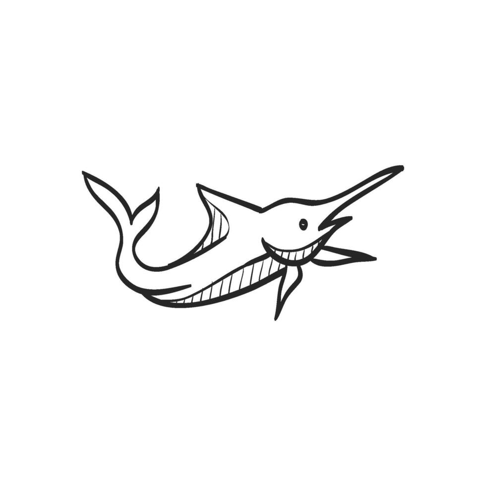 Hand drawn sketch icon fish vector