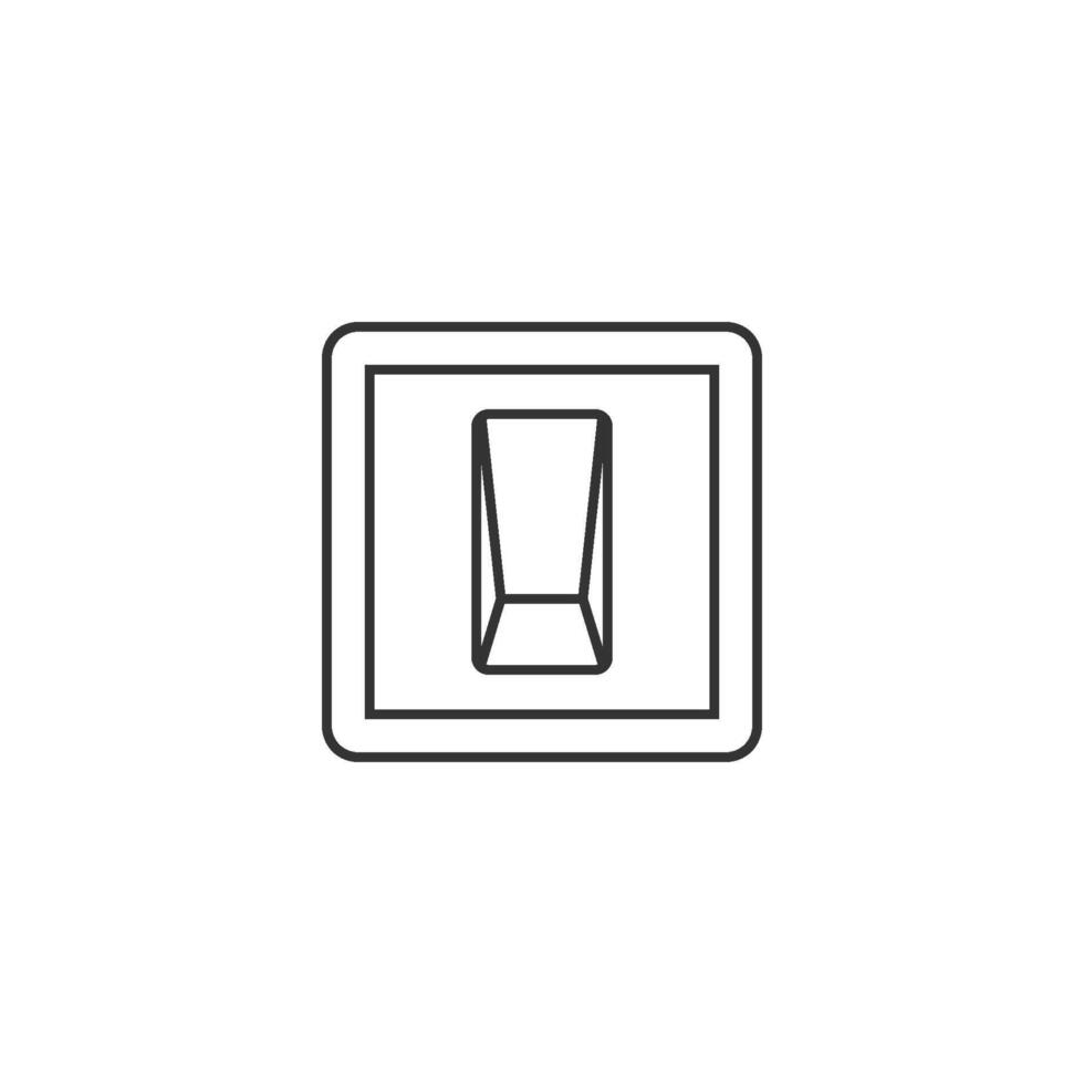Electric switch icon in thin outline style vector