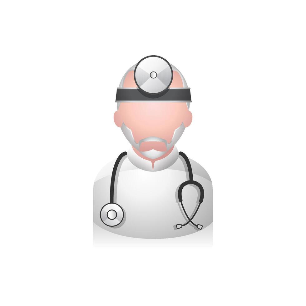 Doctor avatar icon in colors. vector