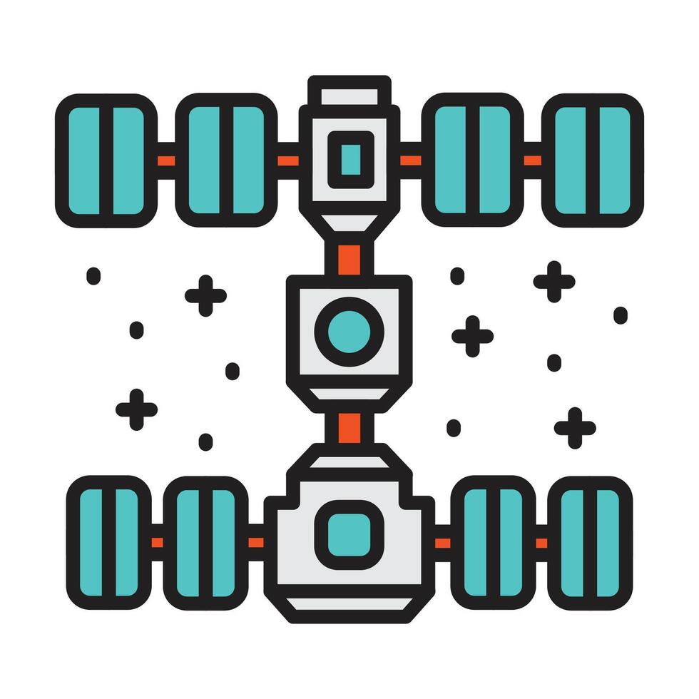 Space station icon design illustration. Vector design