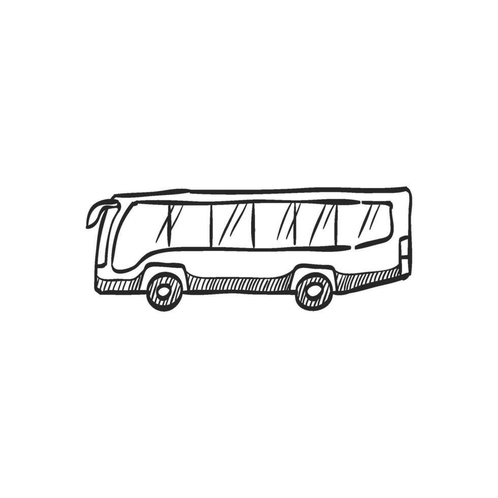 Hand drawn sketch icon bus vector