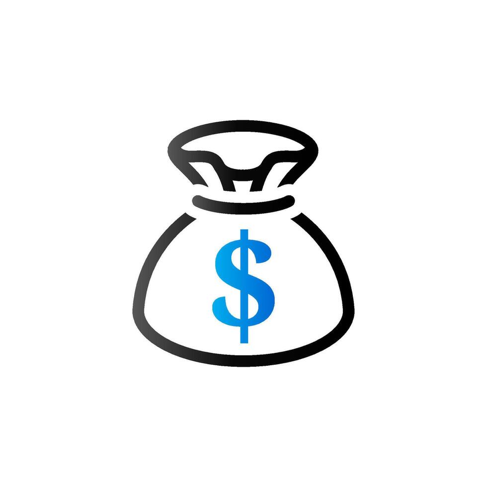 Money sack icon in duo tone color. Finance wealth banking vector