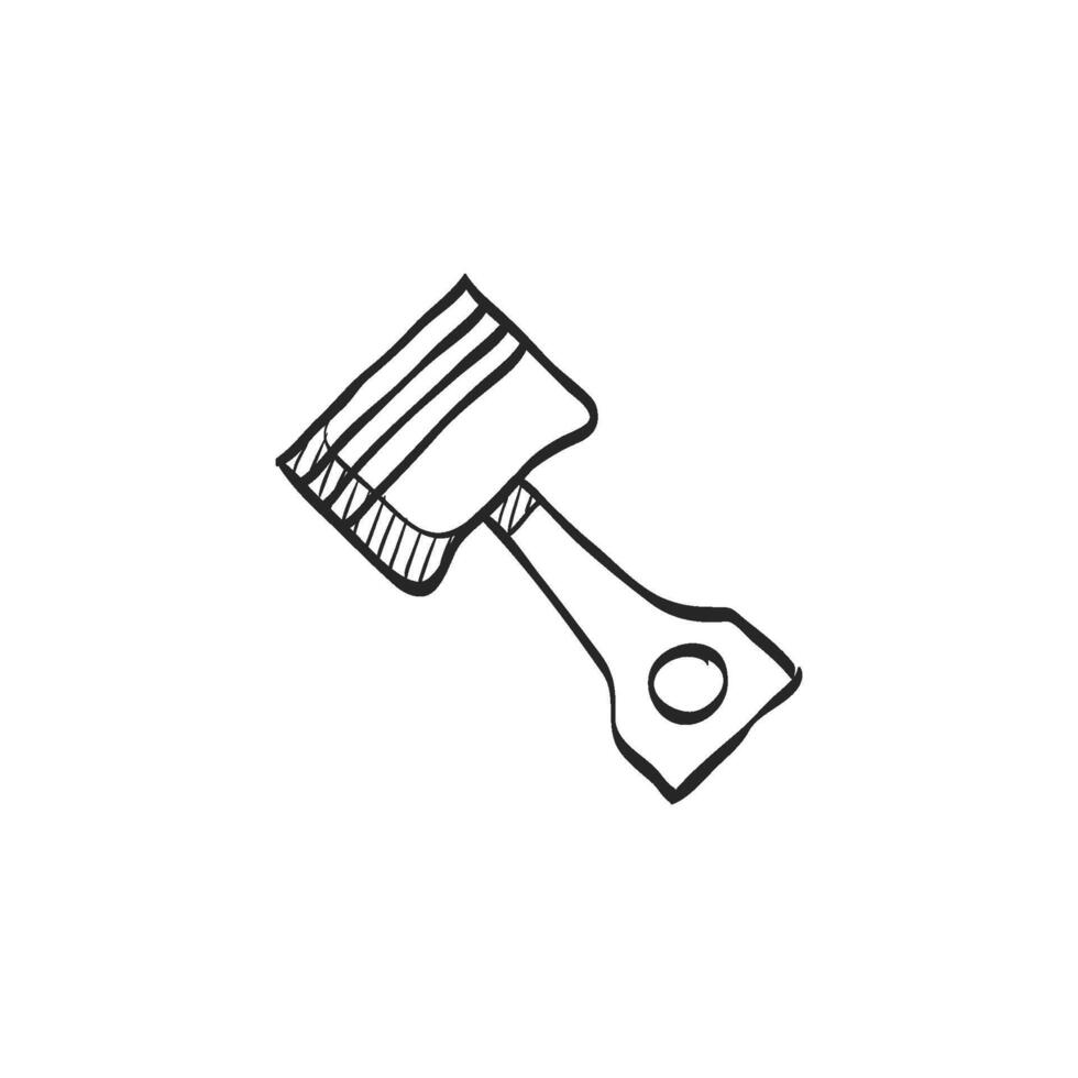 Hand drawn sketch icon piston vector