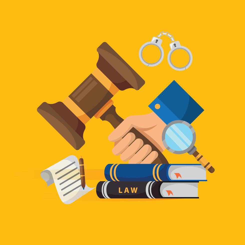 Law and justice illustration design. Vector design