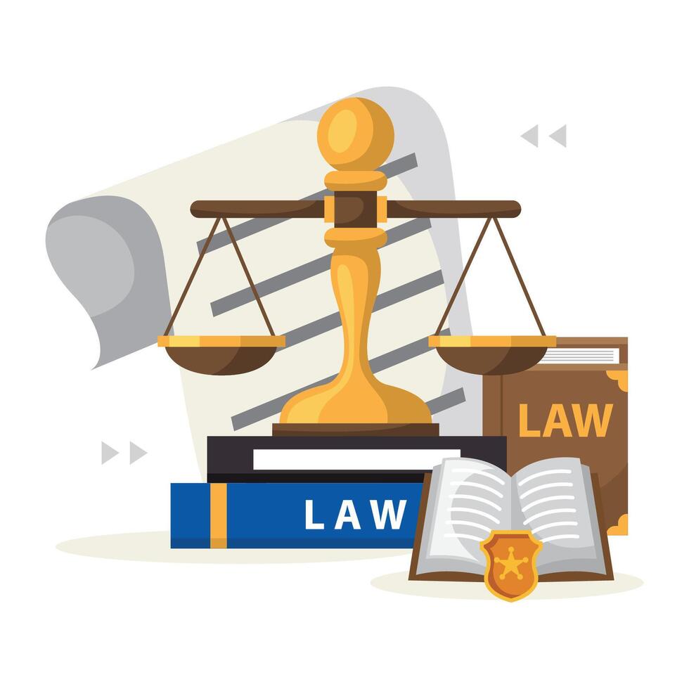 Law firm illustration design. Vector design