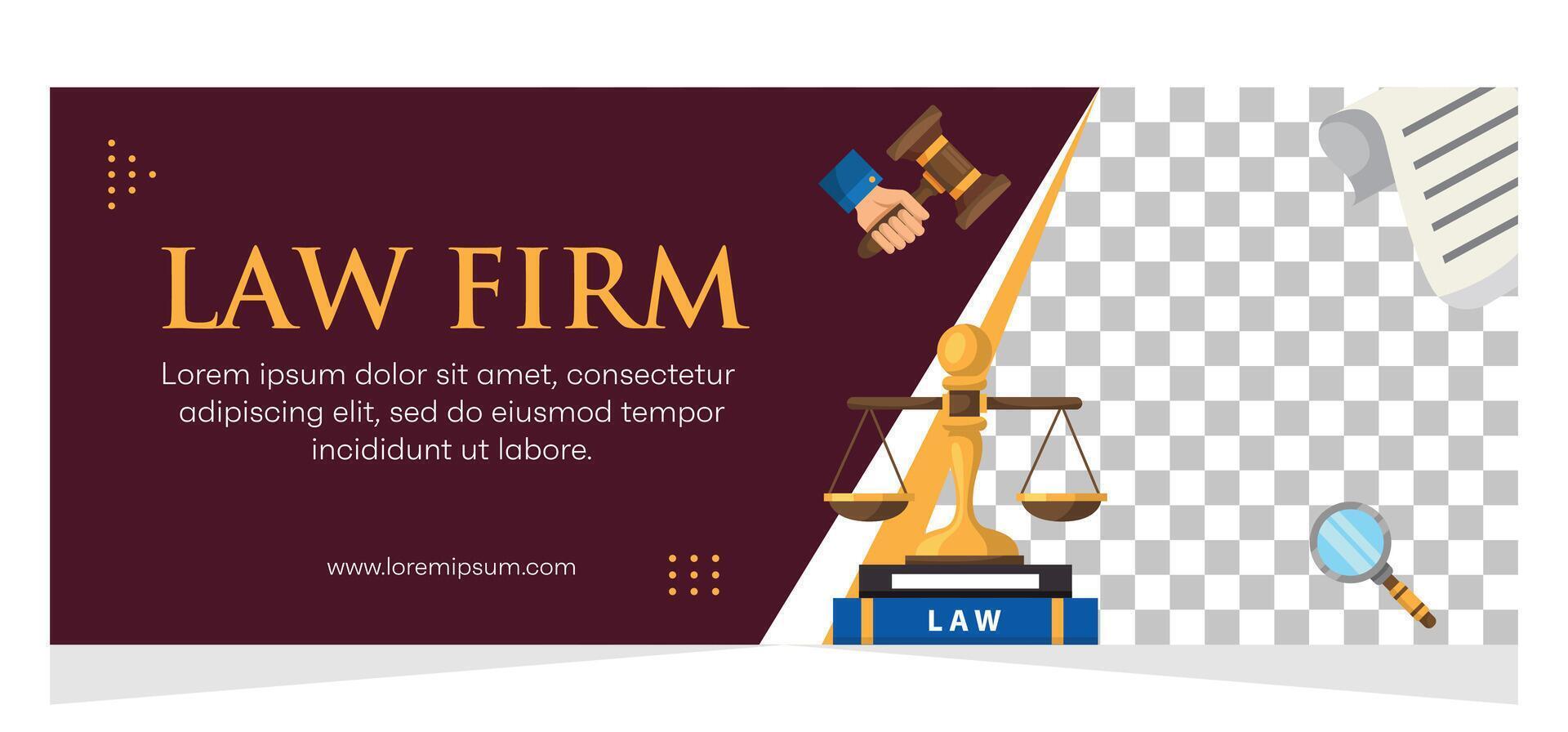 Law firm template banner design. Premium banner template vector
