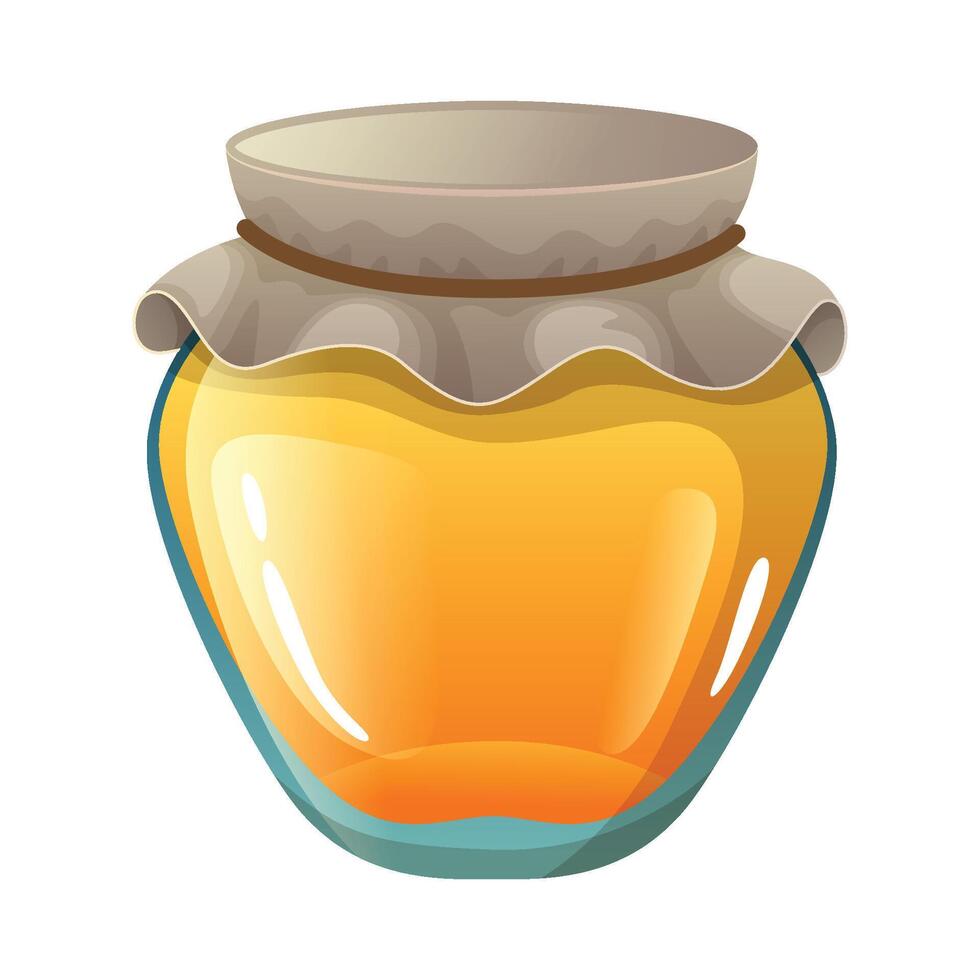 Illustration of honey in a jar. Vector illustration