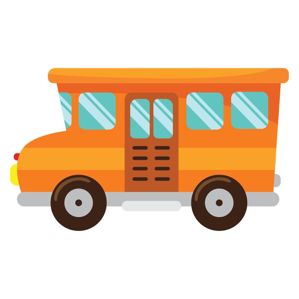 School bus illustration icon. Vector design