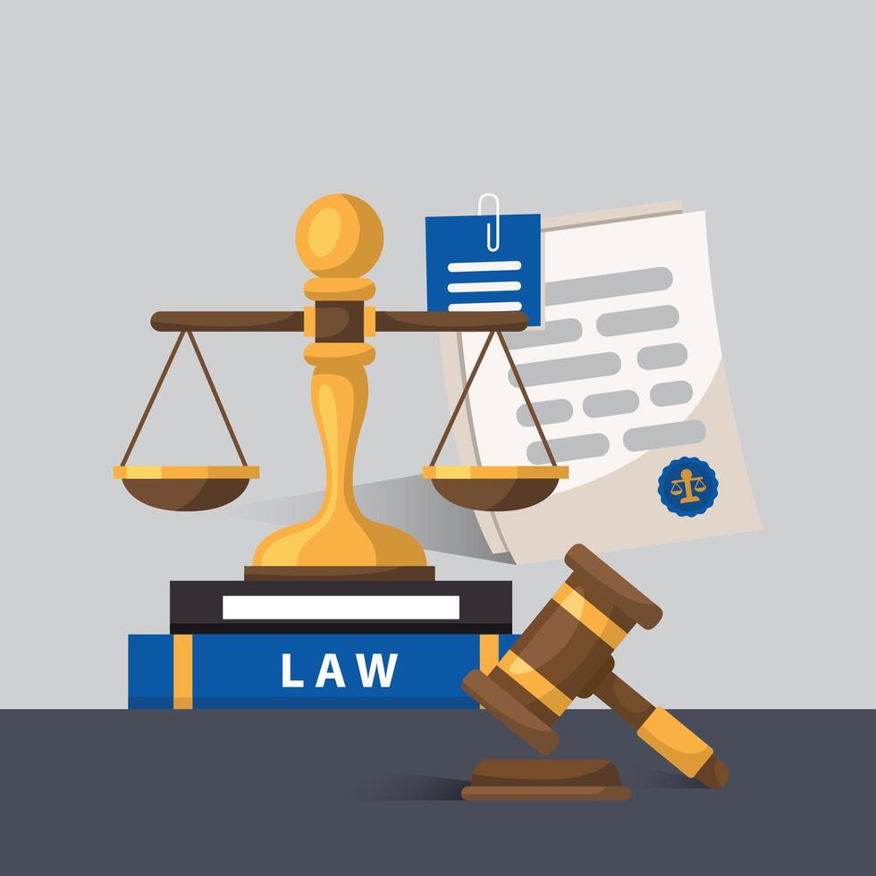 Legal illustration design. Vector design