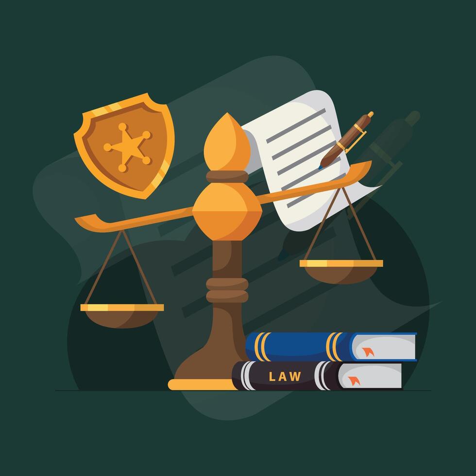 Law and justice illustration design. Vector design