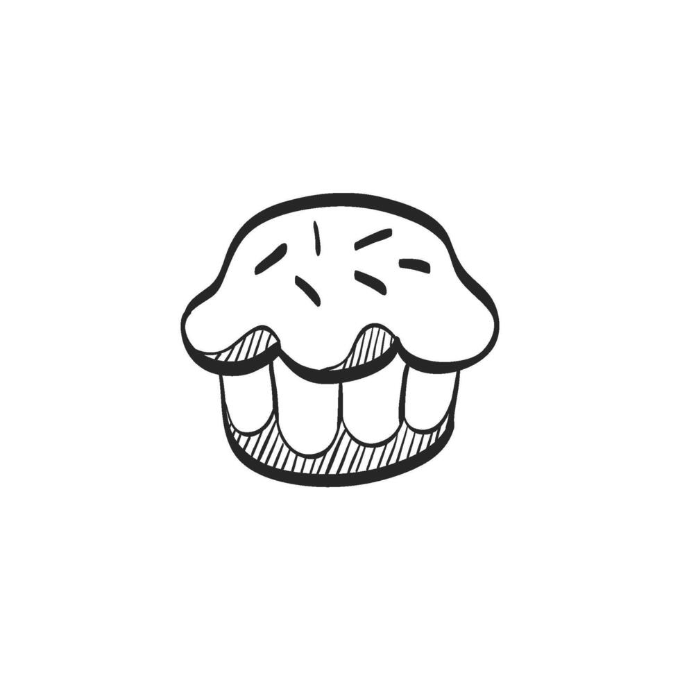 Hand drawn sketch icon cake vector