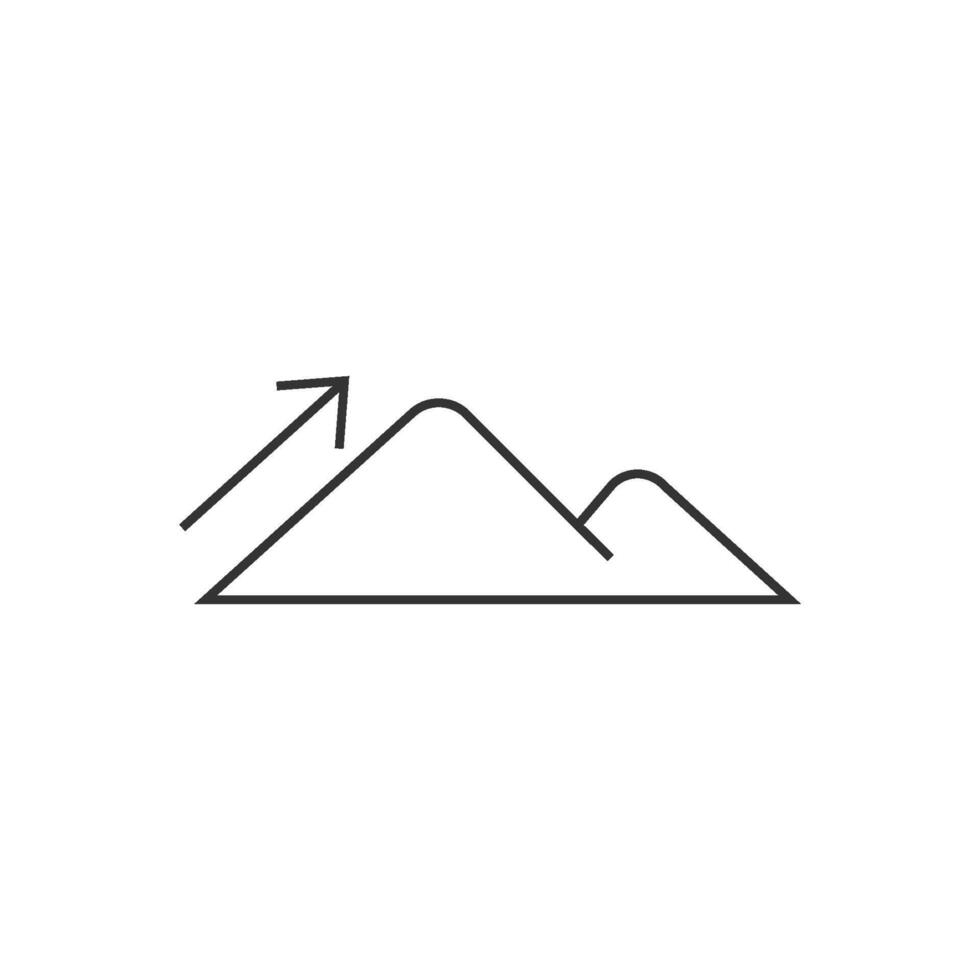Elevation icon in thin outline style vector