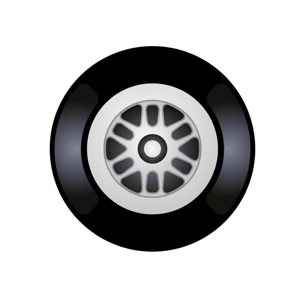 Car tire icon in color. Transportation vehicle wheel vector