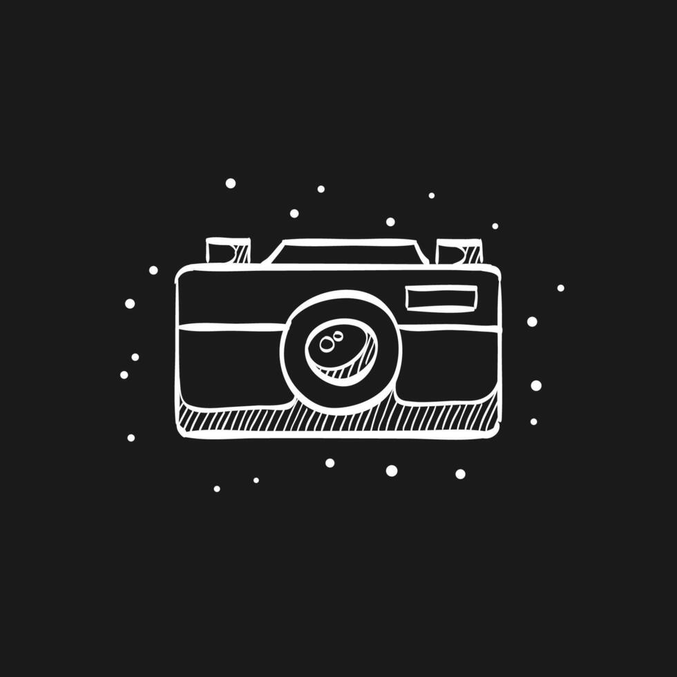 Range finder camera doodle sketch illustration vector