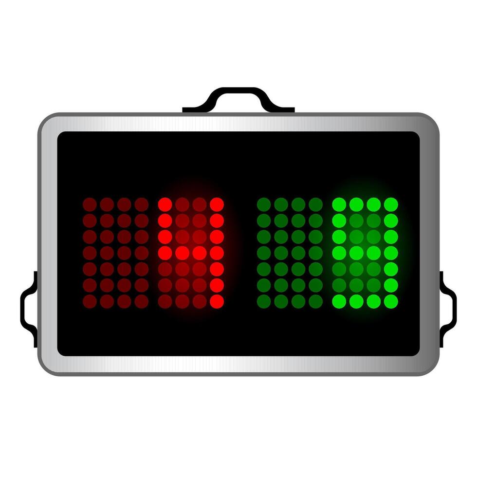 Player substitution board icon in color. Football soccer game playing vector