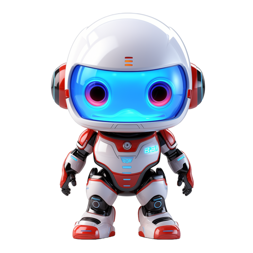 AI generated Cute robot kids with isolated transparant background png