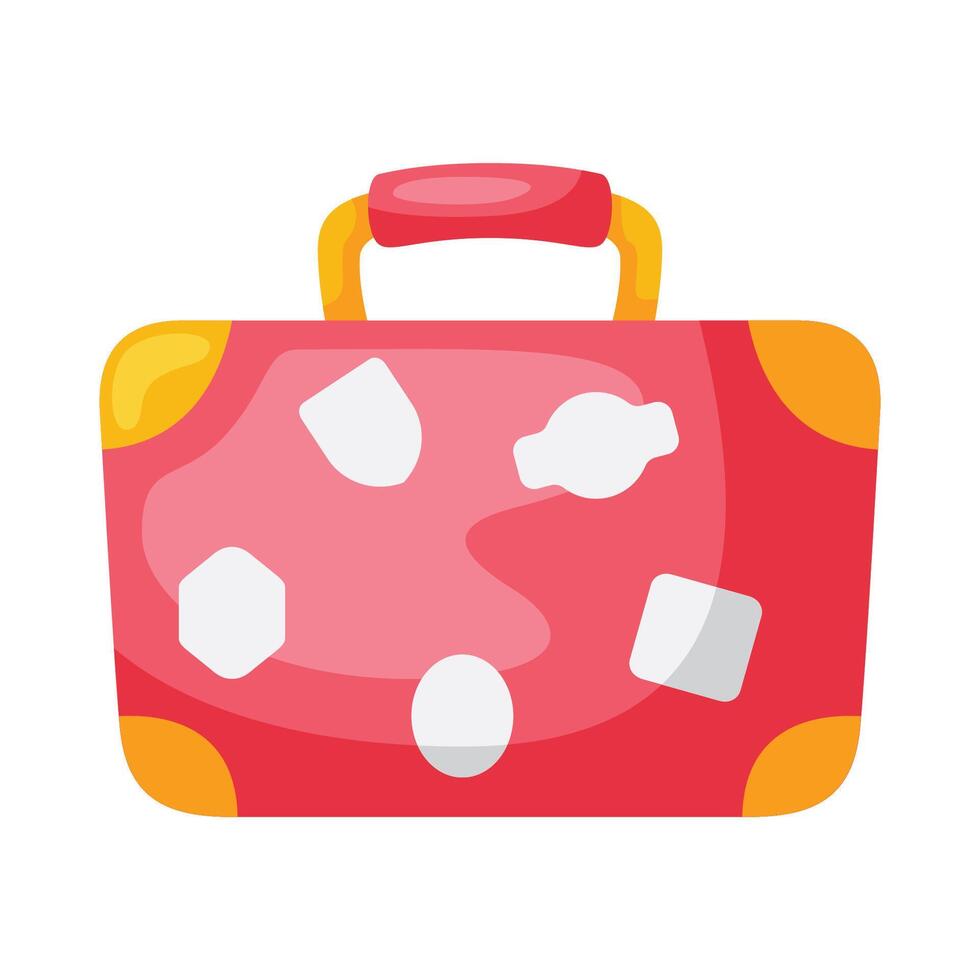 Suitcase icon for holiday. Vector design