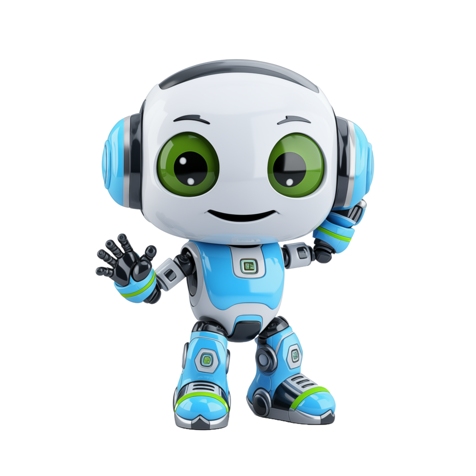 AI generated Cute robot police with isolated transparant background png