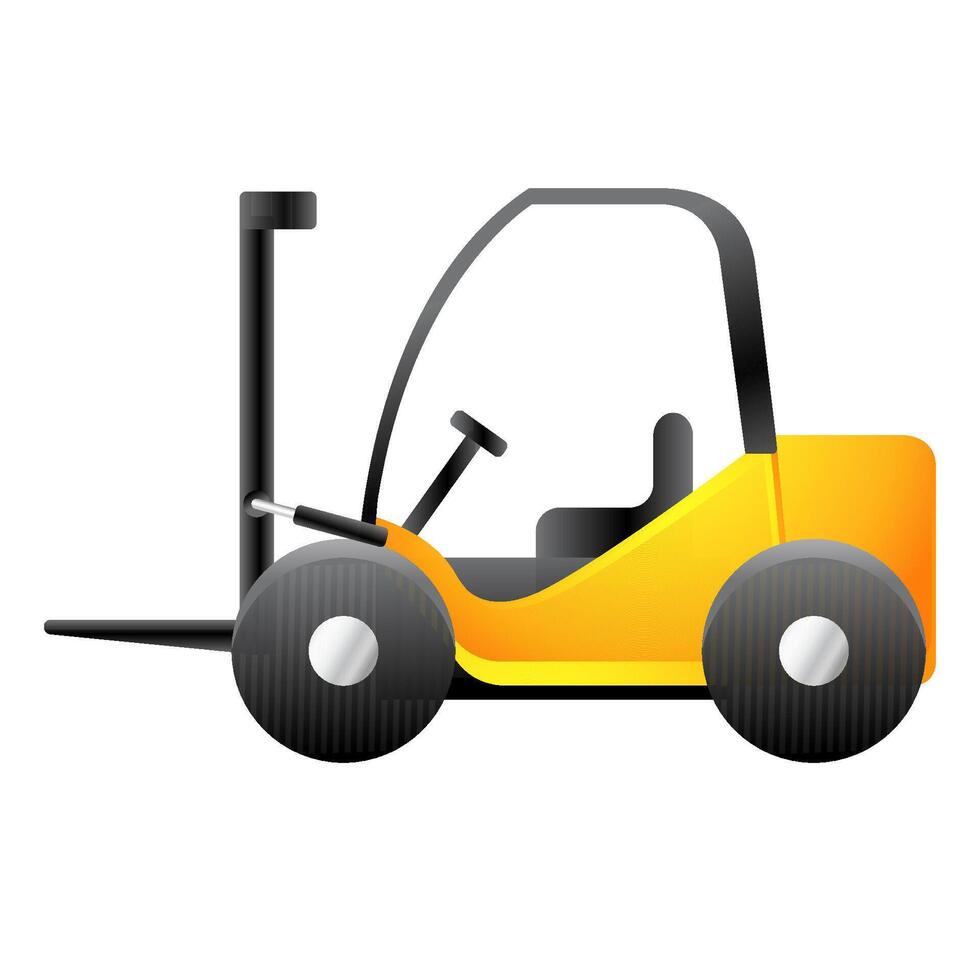 Forklift icon in color. Industrial vehicle warehouse vector