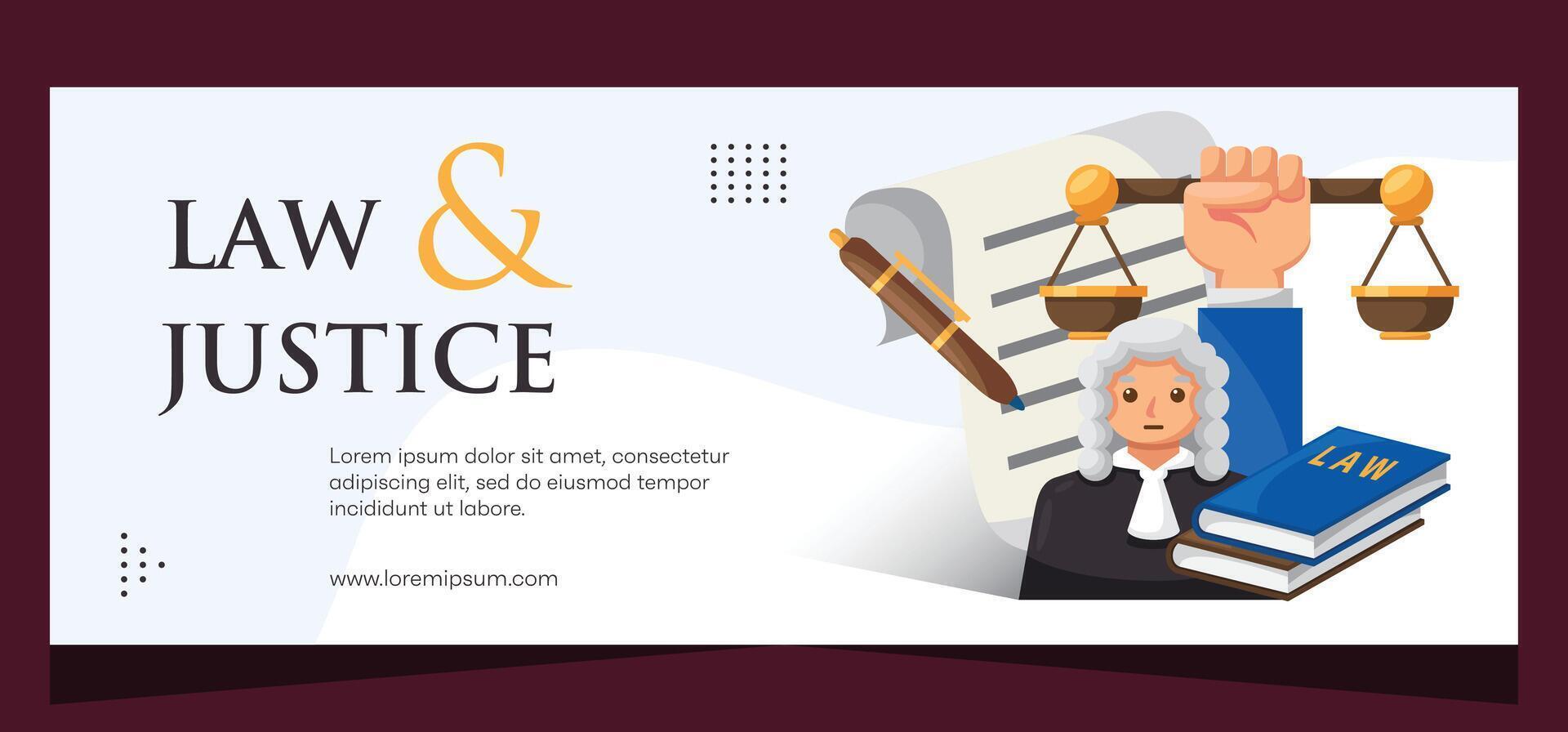 Law template banner design. Premium banner template vector