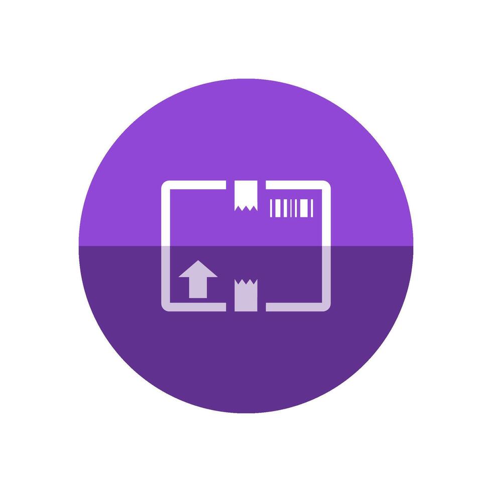 Logistic box icon in flat color circle style. Delivery, storage, shipping, cargo vector