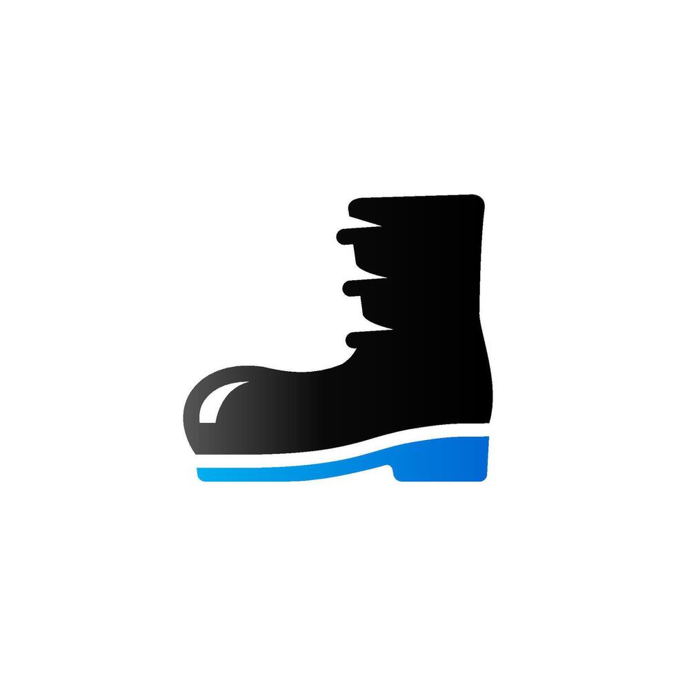 Boot icon in duo tone color. Footwear outdoor outwear vector