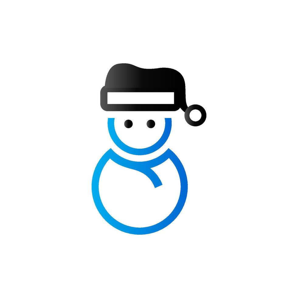 Snowman icon in duo tone color. Snow winter December vector