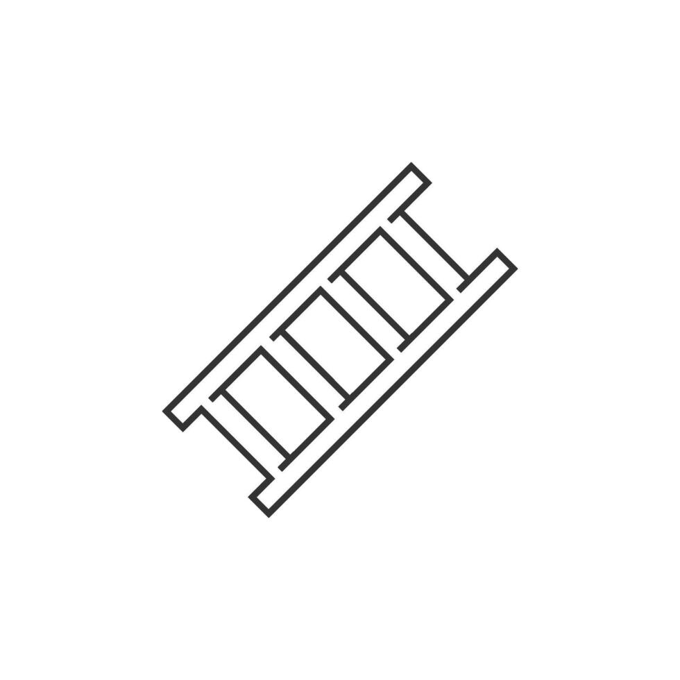 Ladder icon in thin outline style vector