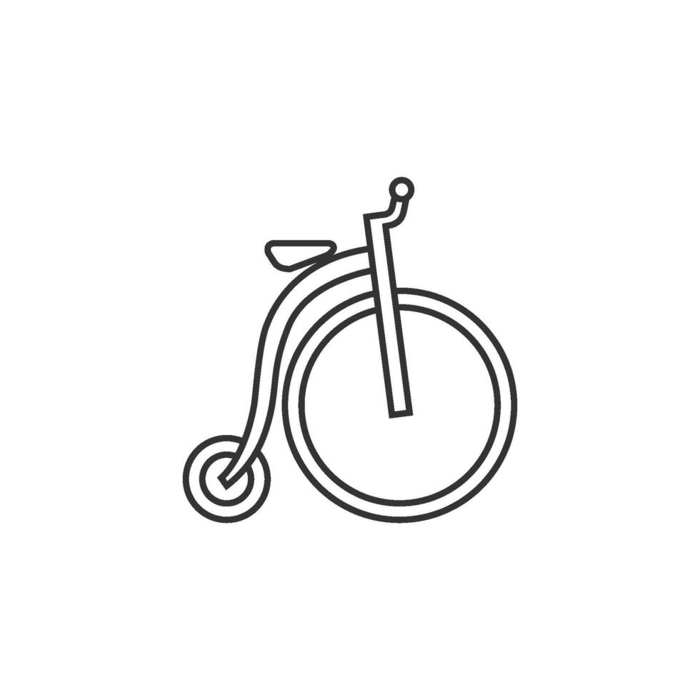 icon in thin outline style vector