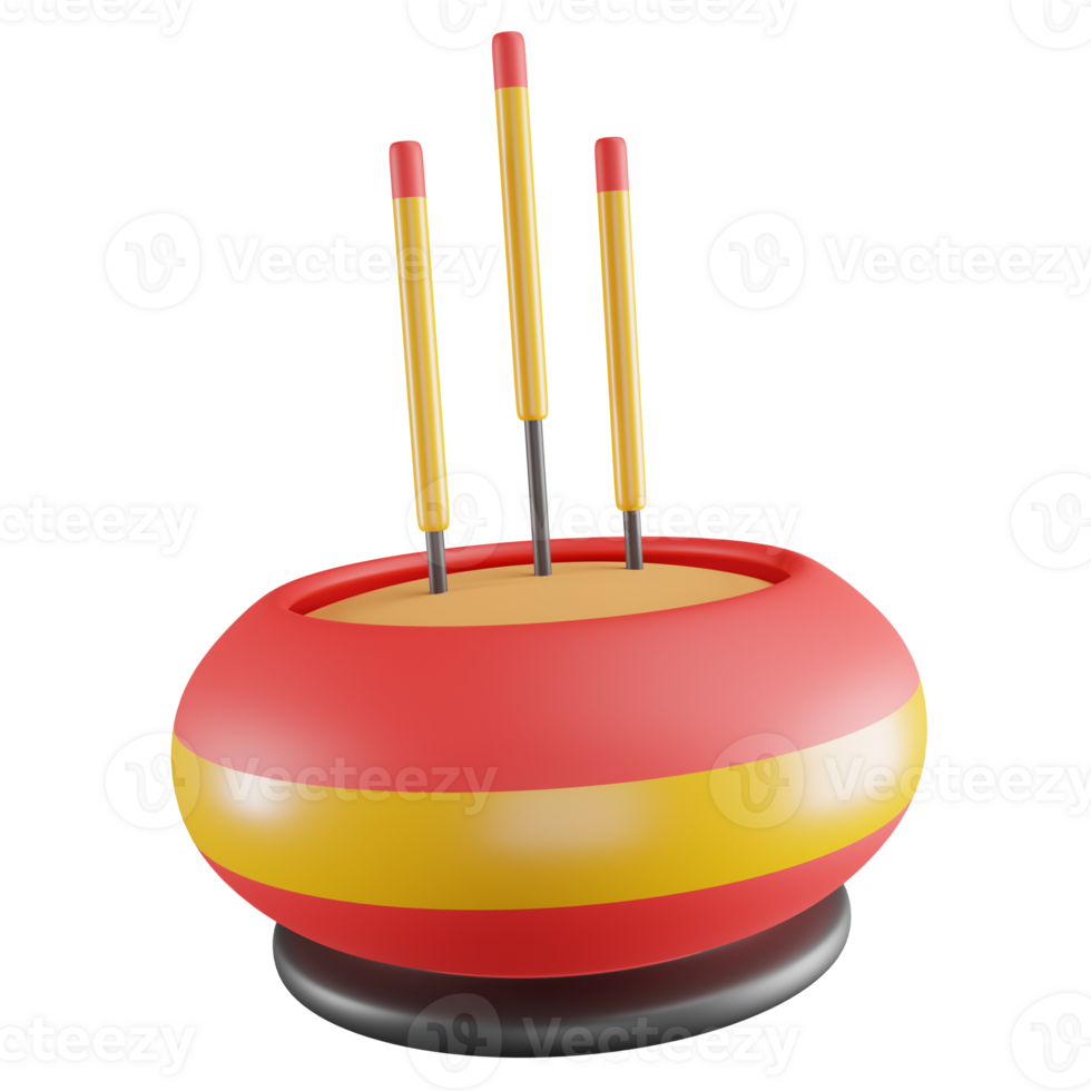 3D Illustration of Incense Burner 38049455 PNG