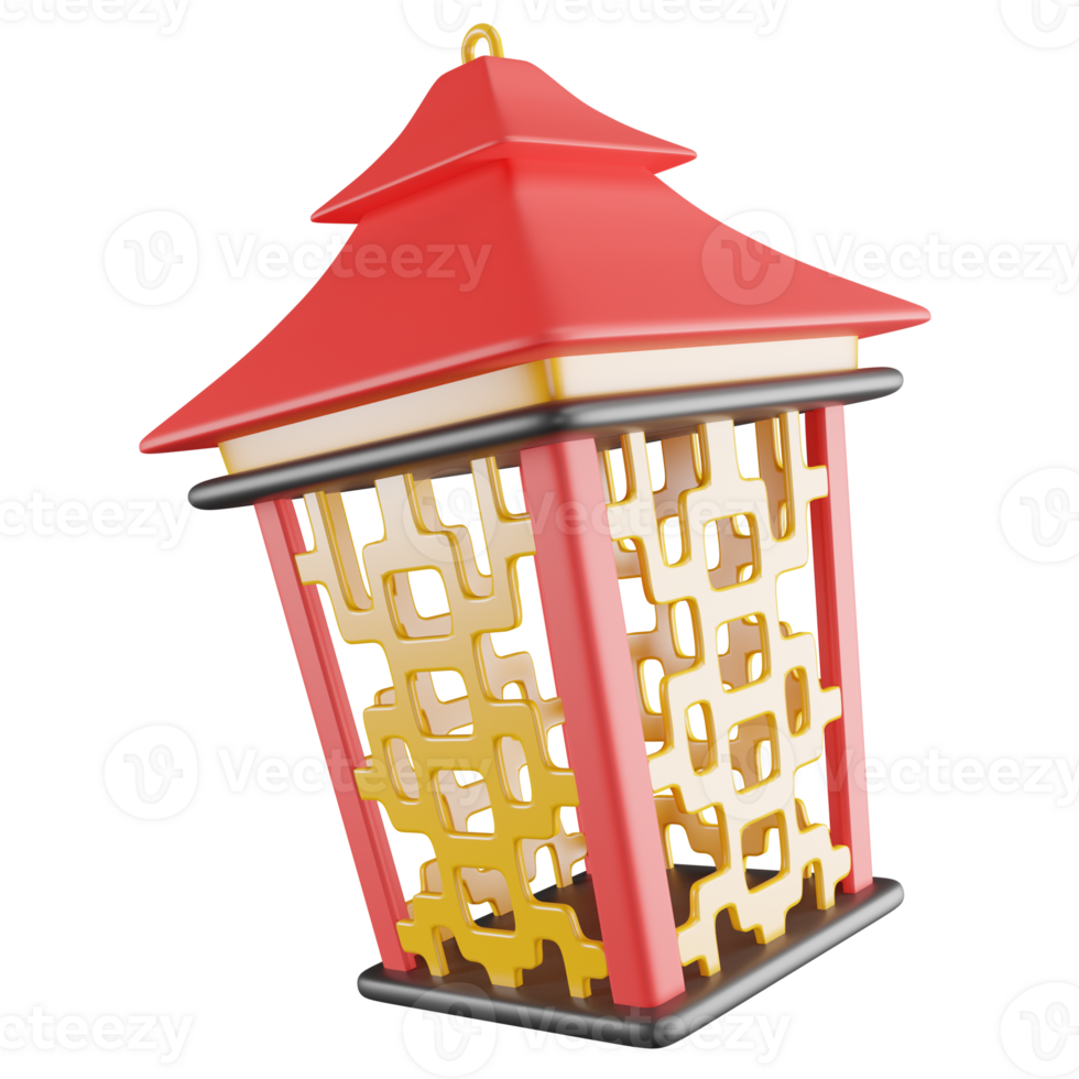 3D Illustration of Chinese Lamp png