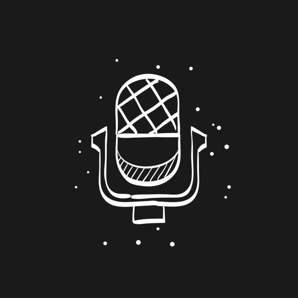 Microphone doodle sketch illustration vector