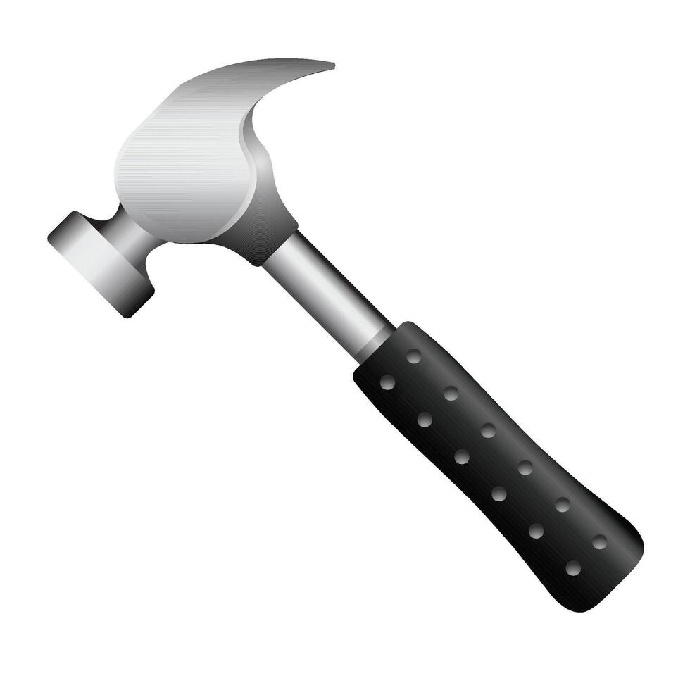 Hammer icon in color. Construction work tool carpenter vector