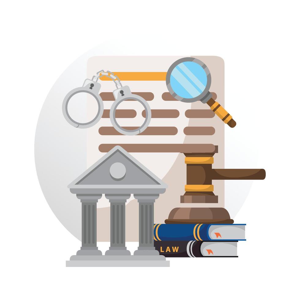 Law firm illustration design for law firm vector