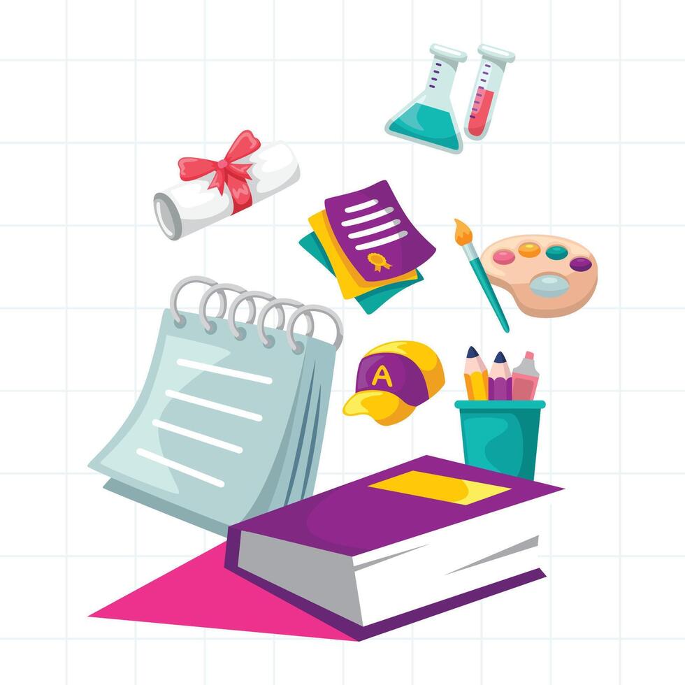 Background design illustration for education vector