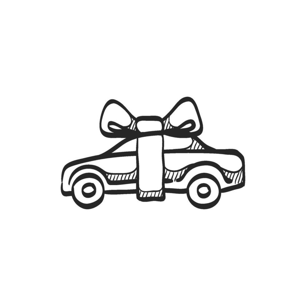Hand drawn sketch icon car prize vector
