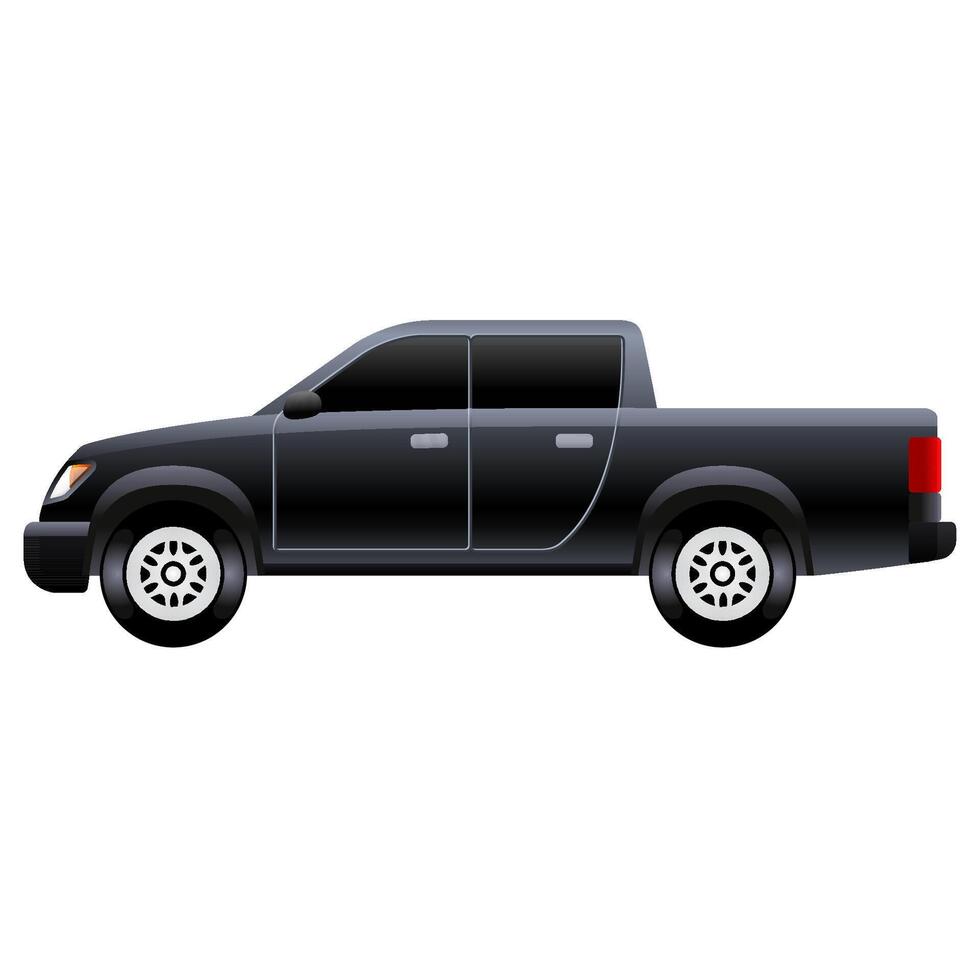 Car icon in color. Truck double cabin vector