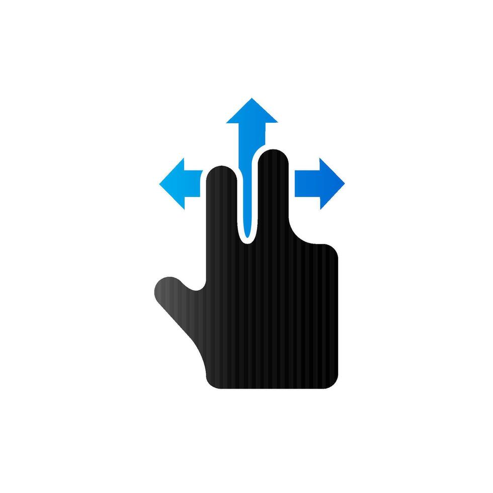 Finger gesture icon in duo tone color. Gadget touch pad smartphone laptop vector