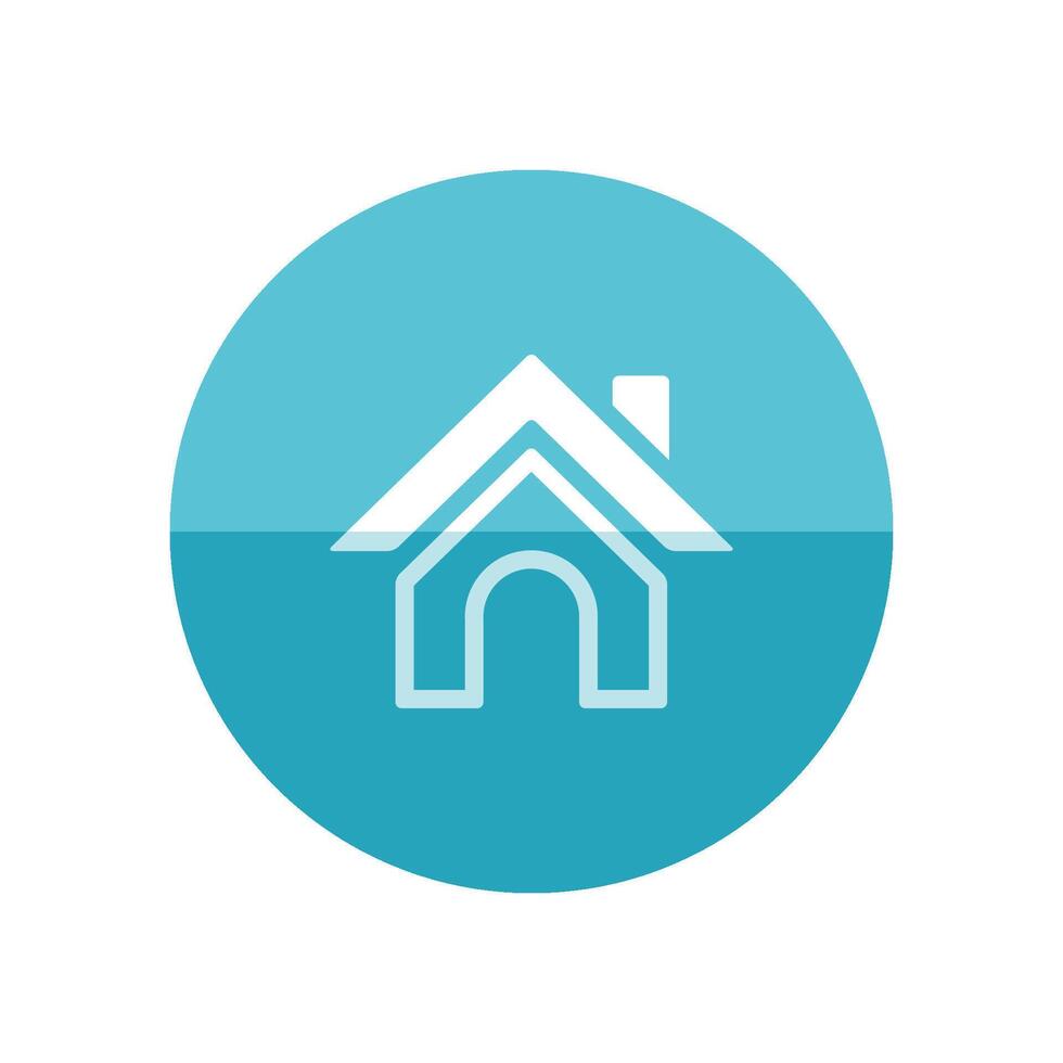 Home button icon in flat color circle style. Website internet navigation user interface vector