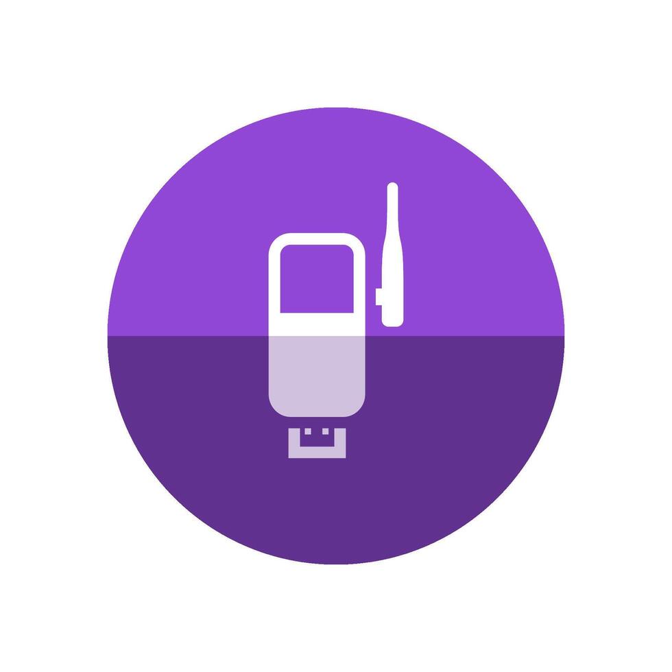 Wireless receiver icon in flat color circle style. Internet connection router signal vector