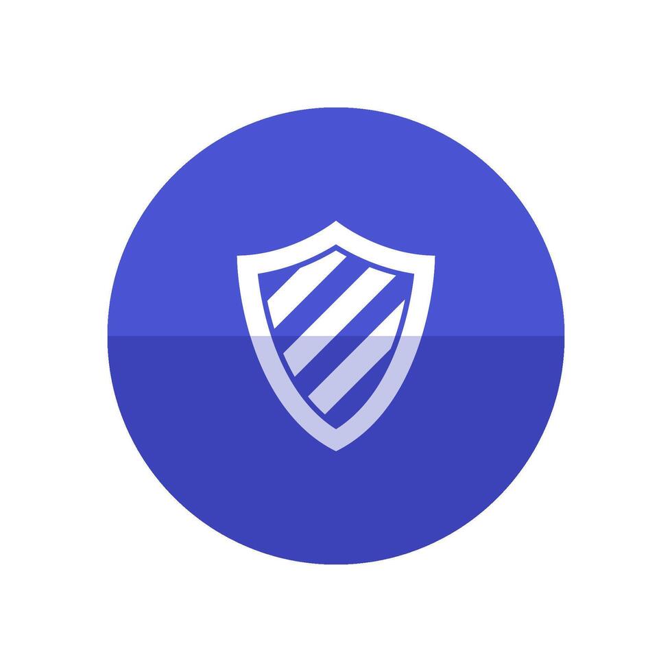 Shield icon in flat color circle style. Protection, computer virus, antivirus vector