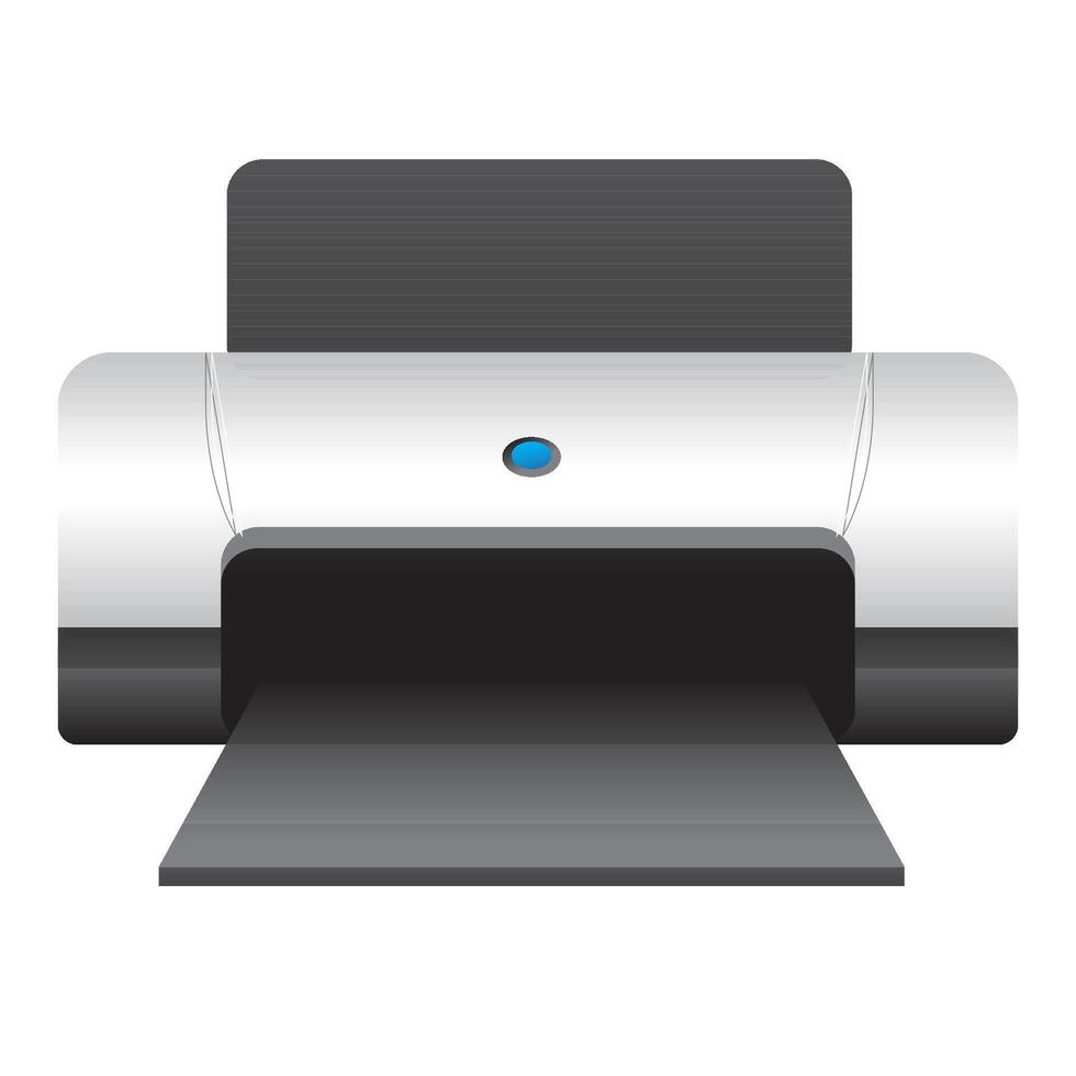 Printer icon in color. Electronic printing imaging vector