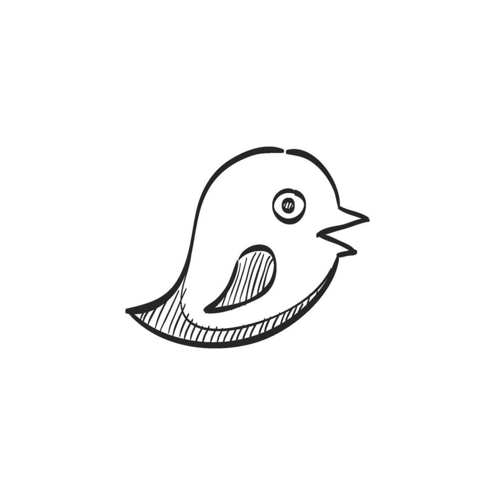 Hand drawn sketch icon bird vector