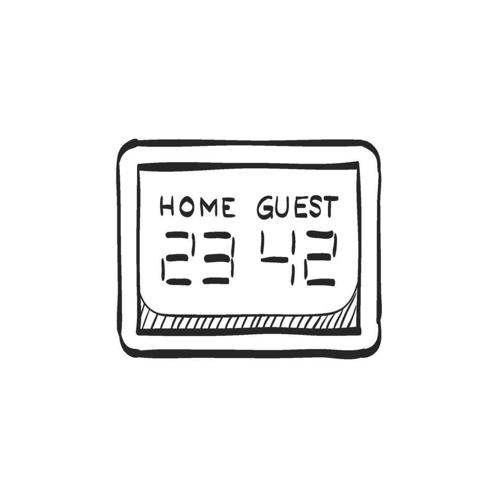 Hand drawn sketch icon score board vector